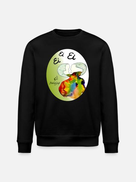 Ei Ei Ei Regenbogenei - Stanley/Stella Unisex Bio-Sweatshirt ROLLER - Schwarz
