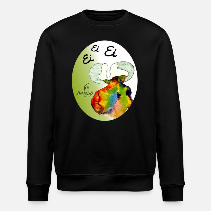 Ei Ei Ei Regenbogenei - Stanley/Stella Unisex Bio-Sweatshirt ROLLER - Schwarz