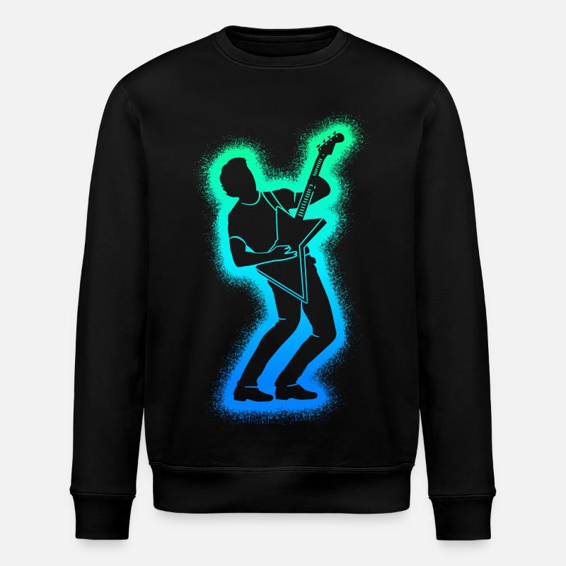 Guitariste Guitariste Enfants Guitare Hommes - Sweat bio ROLLER Stanley/Stella Unisexe - noir