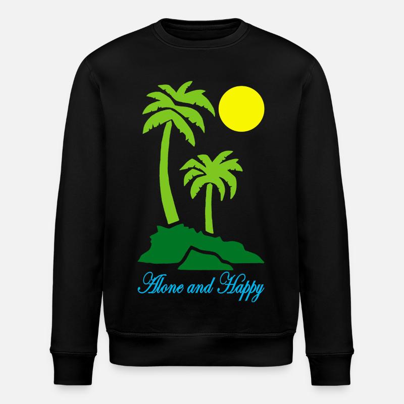 Allein und glücklich - Stanley/Stella Unisex Bio-Sweatshirt ROLLER - Schwarz