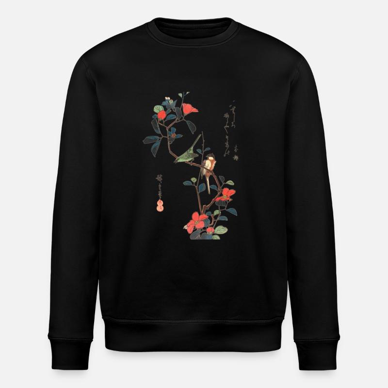 Japanischer Holzschnitt - Stanley/Stella Unisex Bio-Sweatshirt ROLLER - Schwarz