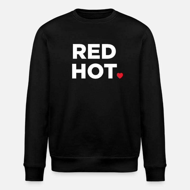 Red Hot - Stanley/Stella ROLLER Unisex Organic Sweatshirt - black