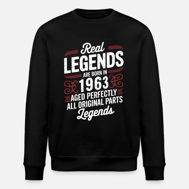 63rd Anniversary September 1963 - Stanley/Stella ROLLER Unisex Organic Sweatshirt - black