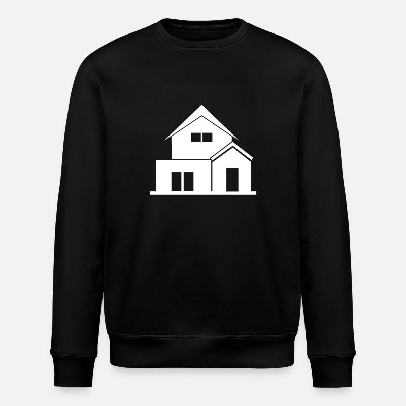 House White - Stanley/Stella ROLLER Unisex Organic Sweatshirt - black