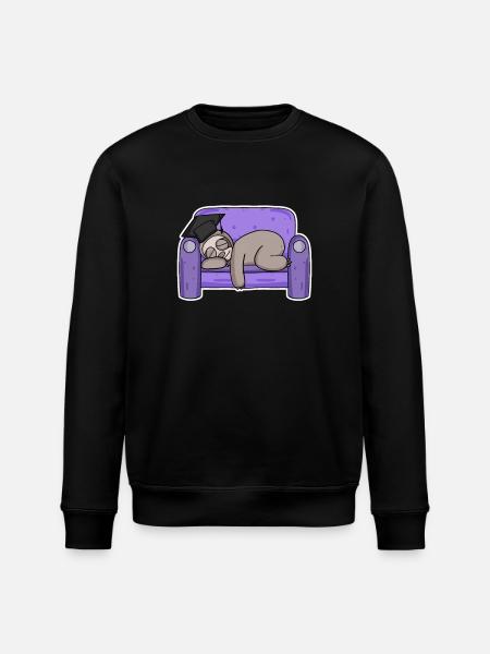 Sloth student funny - Stanley/Stella ROLLER Unisex Organic Sweatshirt - black