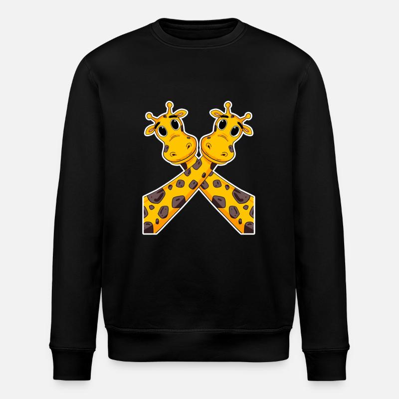 Giraffen Giraffe - Stanley/Stella Unisex Bio-Sweatshirt ROLLER - Schwarz