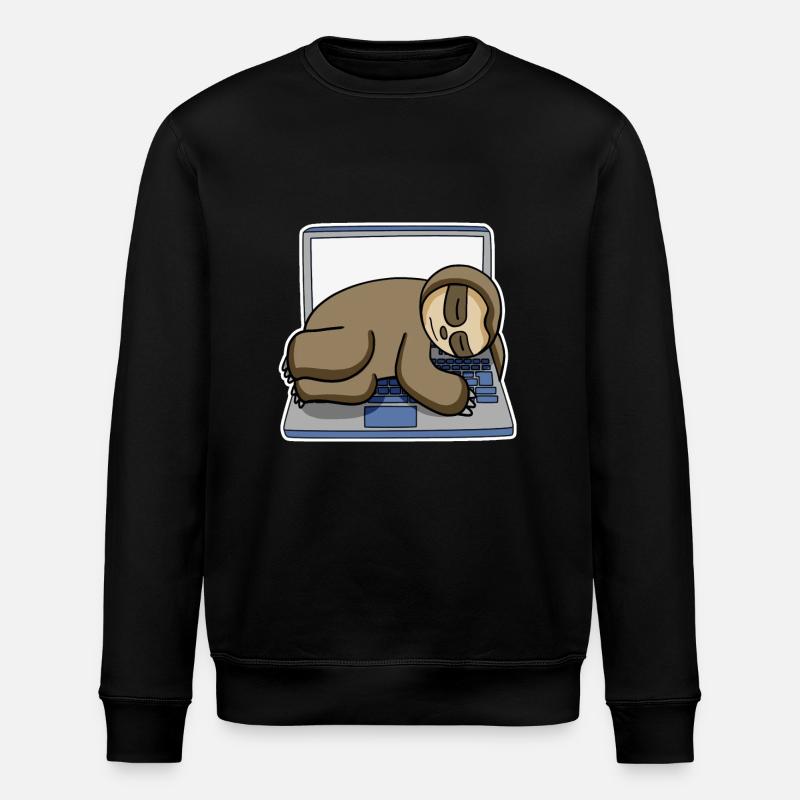 Sloth office funny relax - Stanley/Stella ROLLER Unisex Organic Sweatshirt - black