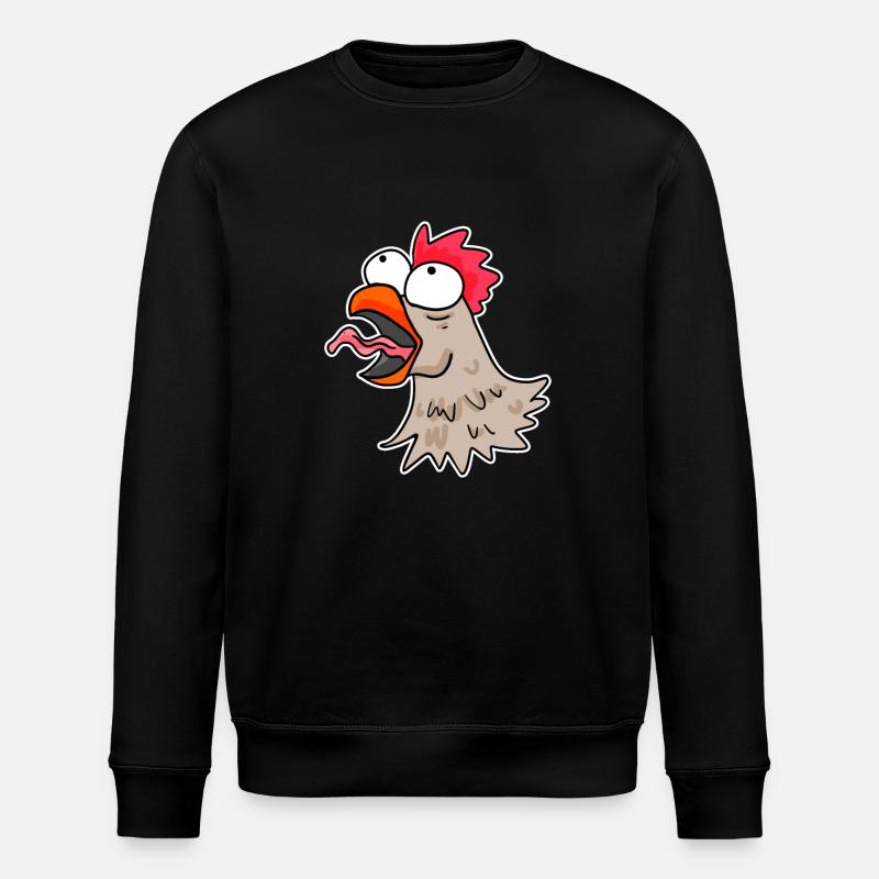 Chicken head chicken - Stanley/Stella ROLLER Unisex Organic Sweatshirt - black