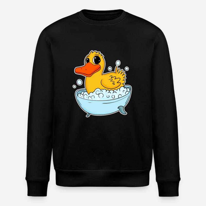 Rubber duck - Stanley/Stella ROLLER Unisex Organic Sweatshirt - black