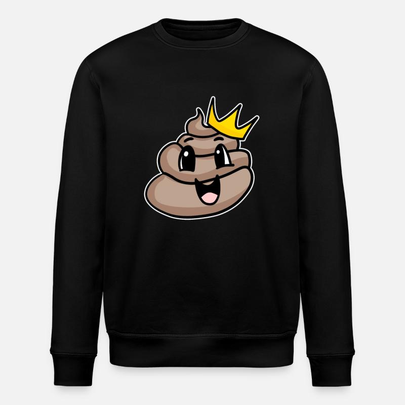 Poop King - Stanley/Stella ROLLER Unisex Organic Sweatshirt - black