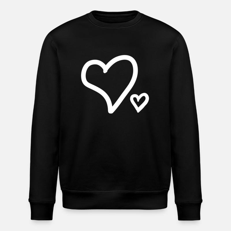 Heart - Stanley/Stella ROLLER Unisex Organic Sweatshirt - black