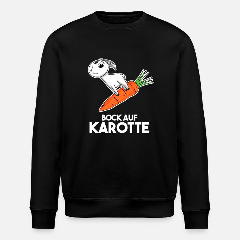 Karotte Ziege Ziegenbock - Stanley/Stella Unisex Bio-Sweatshirt ROLLER - Schwarz