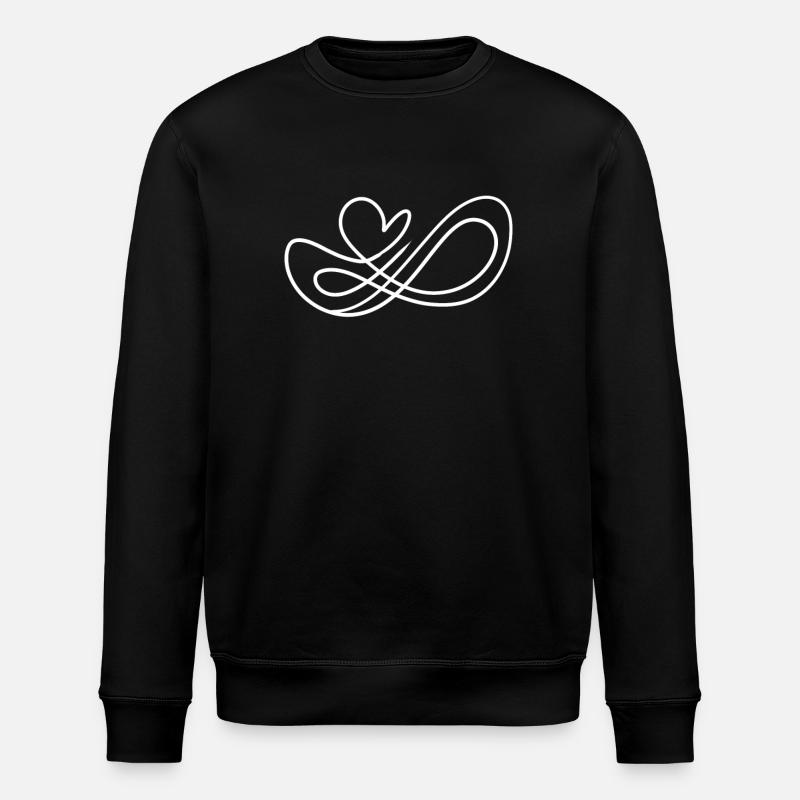 Amour de cœur infini - Sweat bio ROLLER Stanley/Stella Unisexe - noir