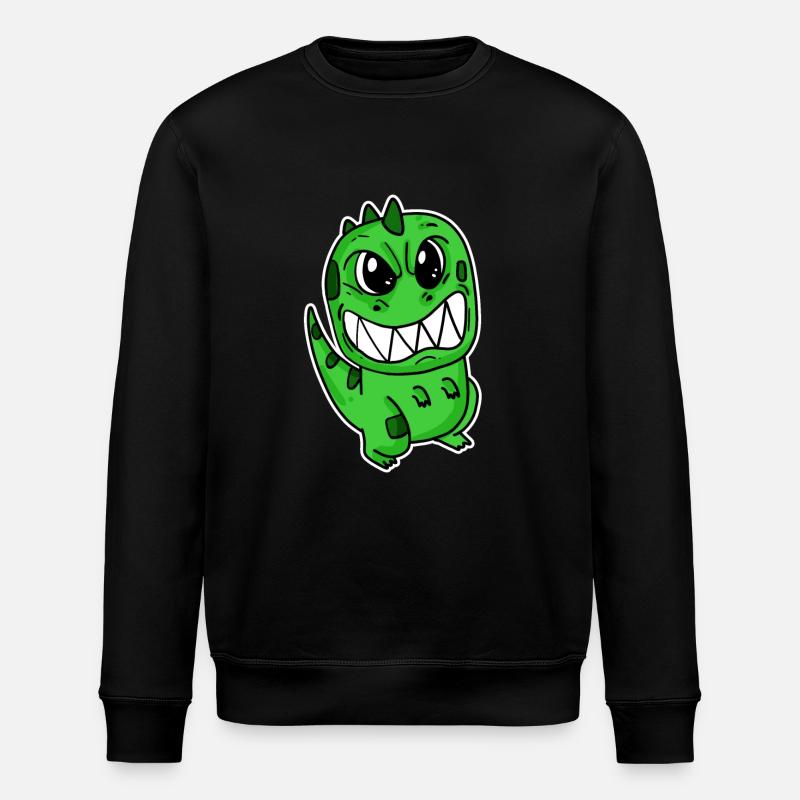 Angry little dinosaur - Stanley/Stella ROLLER Unisex Organic Sweatshirt - black