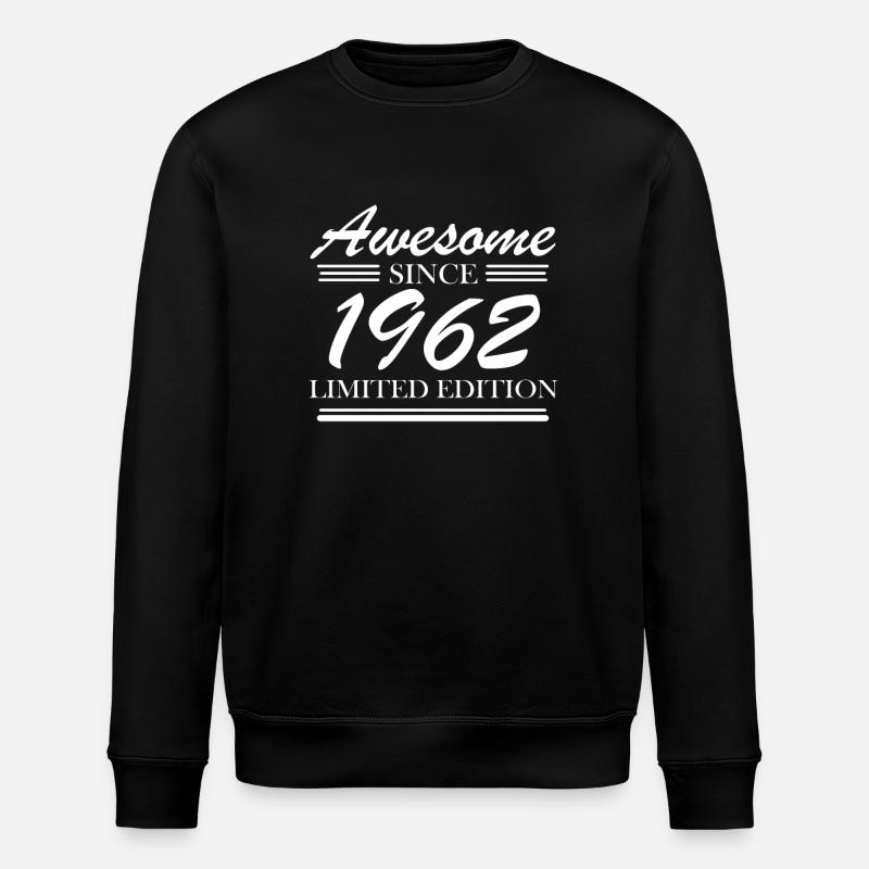 1962 - Born 1962 - Stanley/Stella ROLLER Unisex Organic Sweatshirt - black