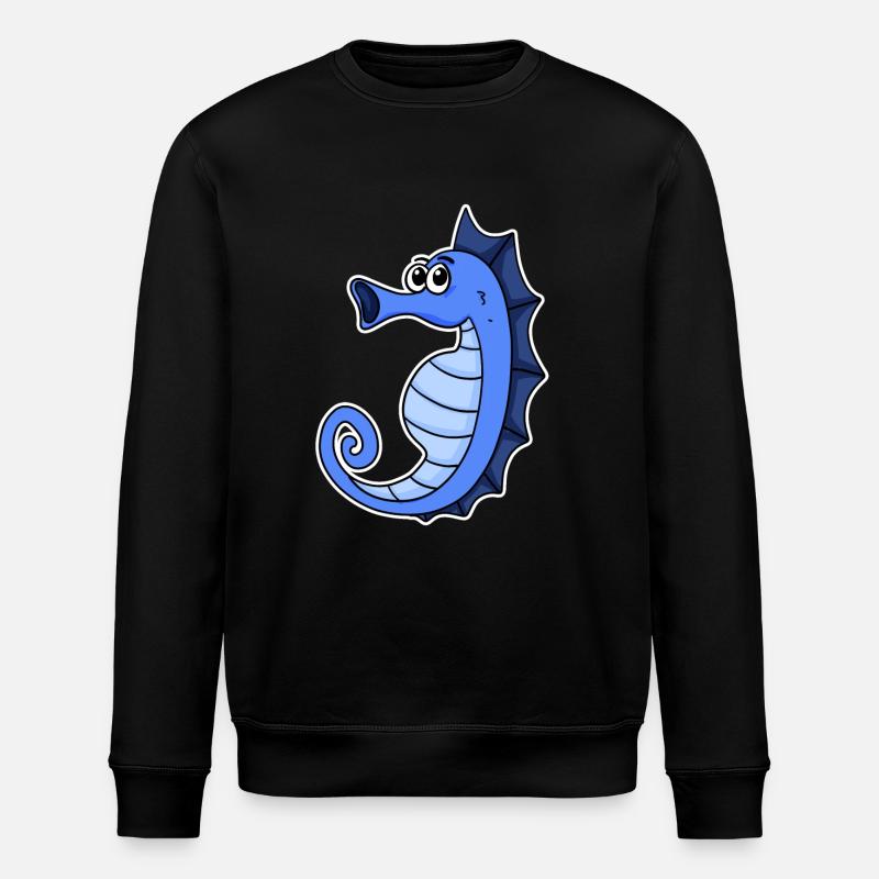 Bleu hippocampe - Sweat bio ROLLER Stanley/Stella Unisexe - noir