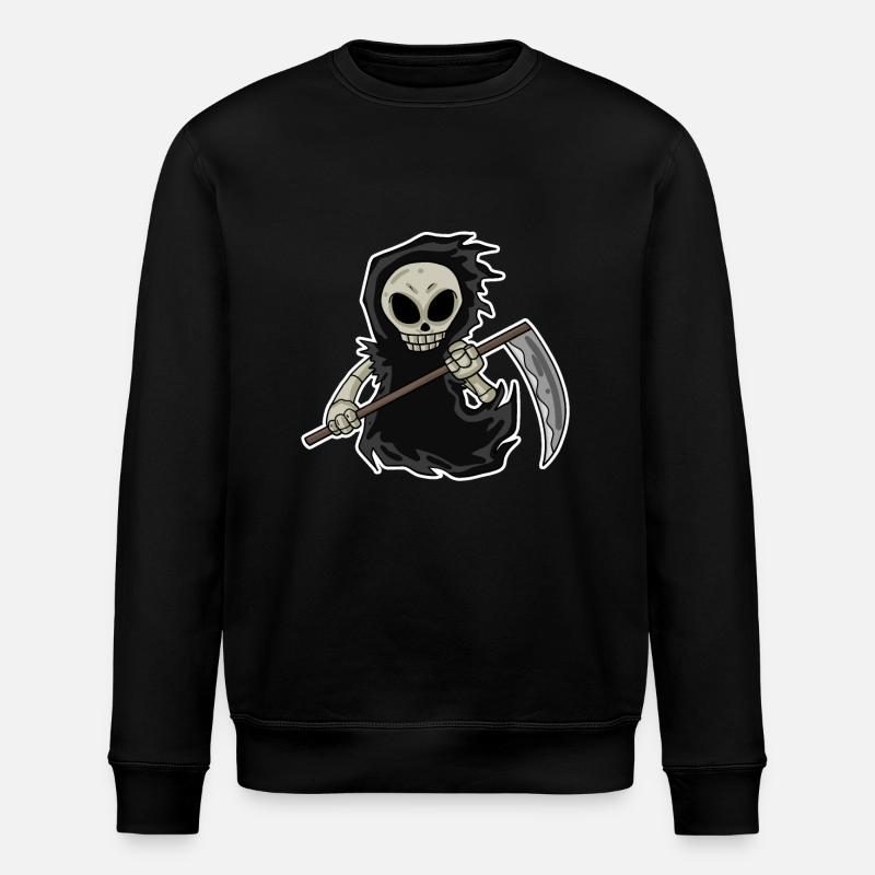 Faucheuse avec faux - Sweat bio ROLLER Stanley/Stella Unisexe - noir