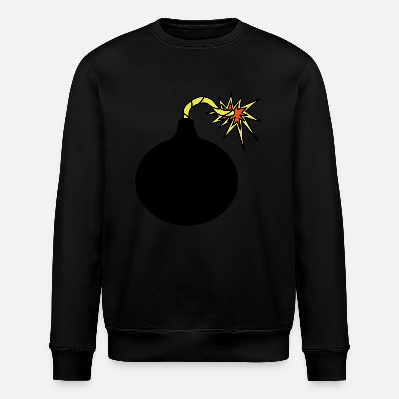 Bombe Zünschnur Geschenkidee Feuer Explosion - Stanley/Stella Unisex Bio-Sweatshirt ROLLER - Schwarz