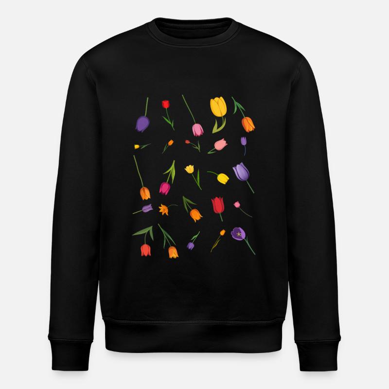 Blumen - Stanley/Stella Unisex Bio-Sweatshirt ROLLER - Schwarz