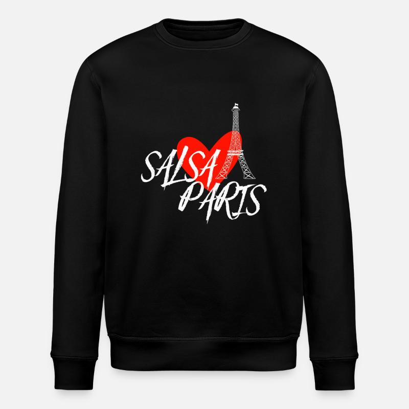 Salsa Paris white Danceshirt - Stanley/Stella Unisex Bio-Sweatshirt ROLLER - Schwarz