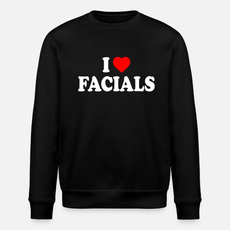 I love facials - Stanley/Stella ROLLER Unisex Organic Sweatshirt - black