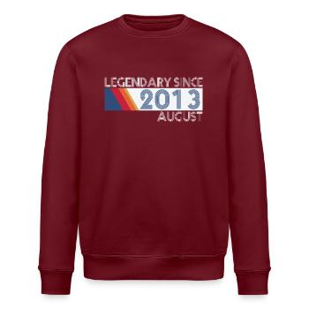 Retro SiFi Legendary depuis août 2013 - Jour de naissance - Sweat bio ROLLER Stanley/Stella Unisexe - bordeaux - Devant - Nik (191cm)