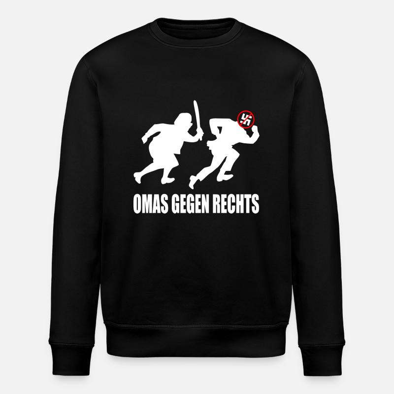 Omas gegen rechts - Stanley/Stella Unisex Bio-Sweatshirt ROLLER - Schwarz
