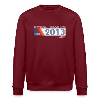 Conception drôle d'anniversaire de voyage dans le temps avril 2013 - Sweat bio ROLLER Stanley/Stella Unisexe - bordeaux - Devant - Nik (191cm)