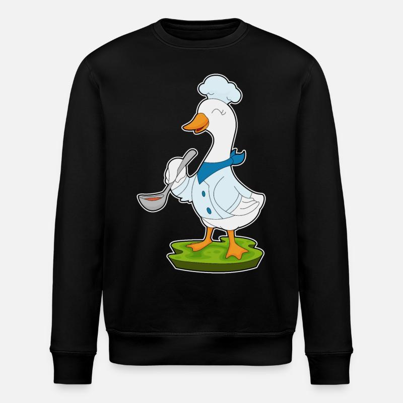 Duck Cooking Spoon - Stanley/Stella ROLLER Unisex Organic Sweatshirt - black