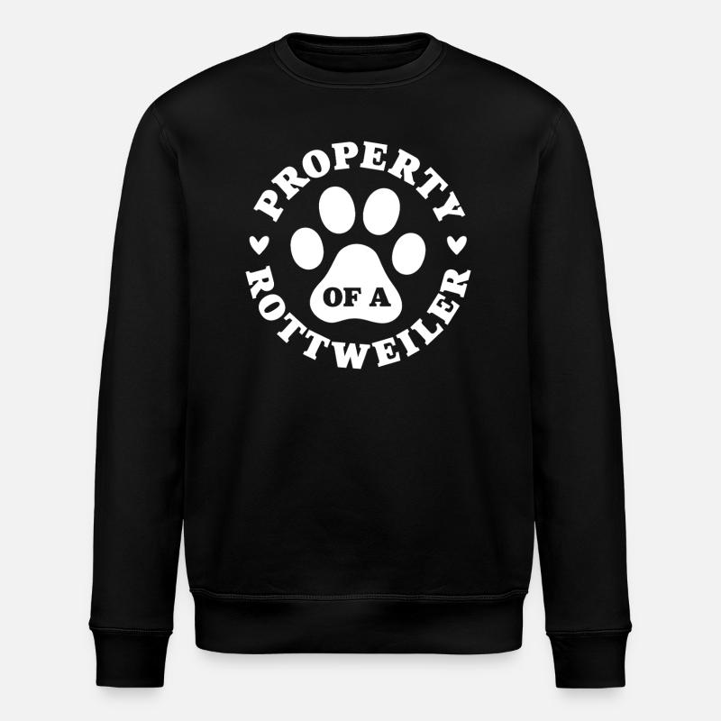 Eigentum eines Rottweilers - Stanley/Stella Unisex Bio-Sweatshirt ROLLER - Schwarz