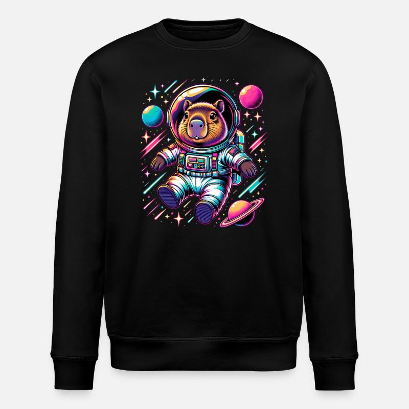 Capybaras Mignon Capybara Astronaute - Sweat bio ROLLER Stanley/Stella Unisexe - noir
