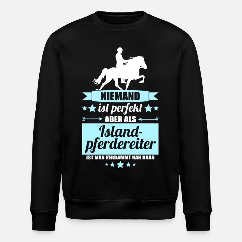 Islandpferdereiter - Stanley/Stella Unisex Bio-Sweatshirt ROLLER - Schwarz