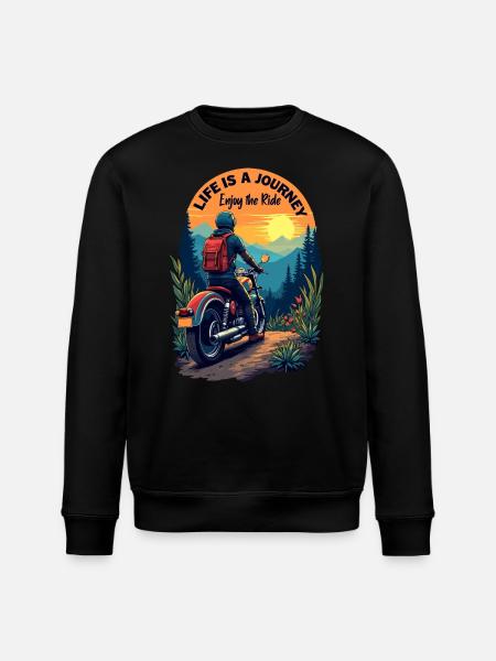 Enjoy The Ride - Stanley/Stella ROLLER Unisex Organic Sweatshirt - black