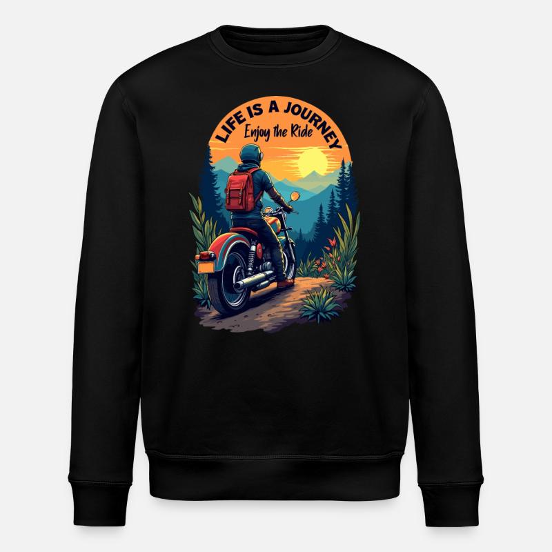 Enjoy The Ride - Stanley/Stella ROLLER Unisex Organic Sweatshirt - black
