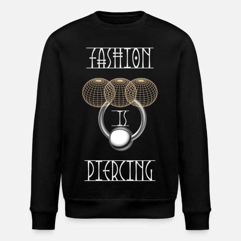 Mode ist Piercing - Stanley/Stella Unisex Bio-Sweatshirt ROLLER - Schwarz