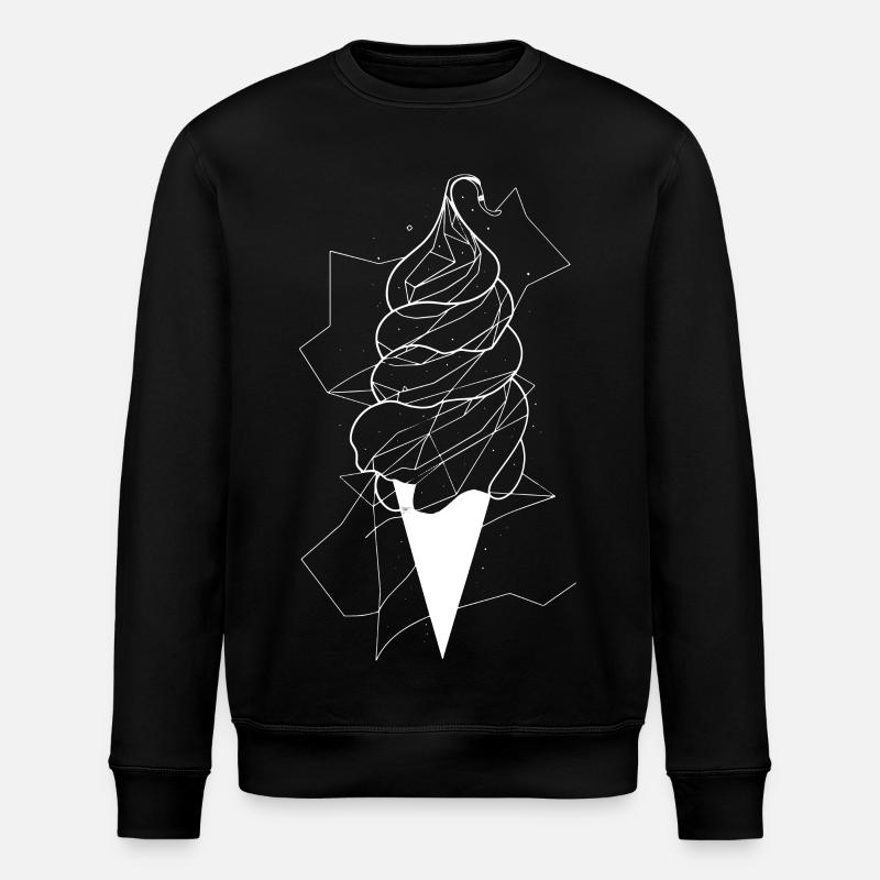 Eiswaffel Zeichnung - Stanley/Stella Unisex Bio-Sweatshirt ROLLER - Schwarz