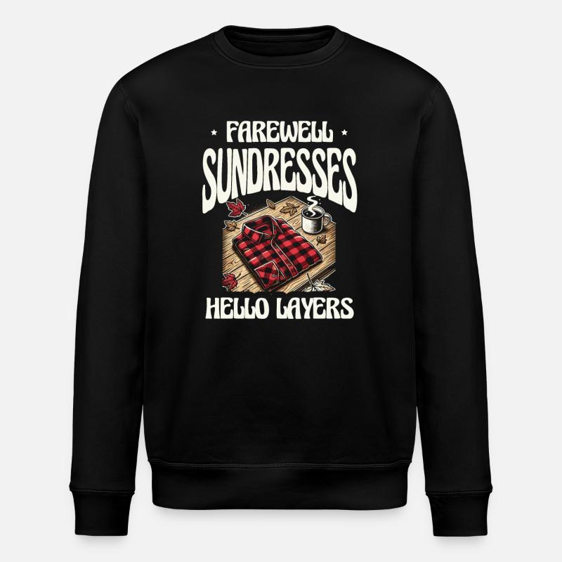 Abschiedssondresse Hallo Schichten Herbstmodie - Stanley/Stella ROLLER Unisex Organic Sweatshirt - black