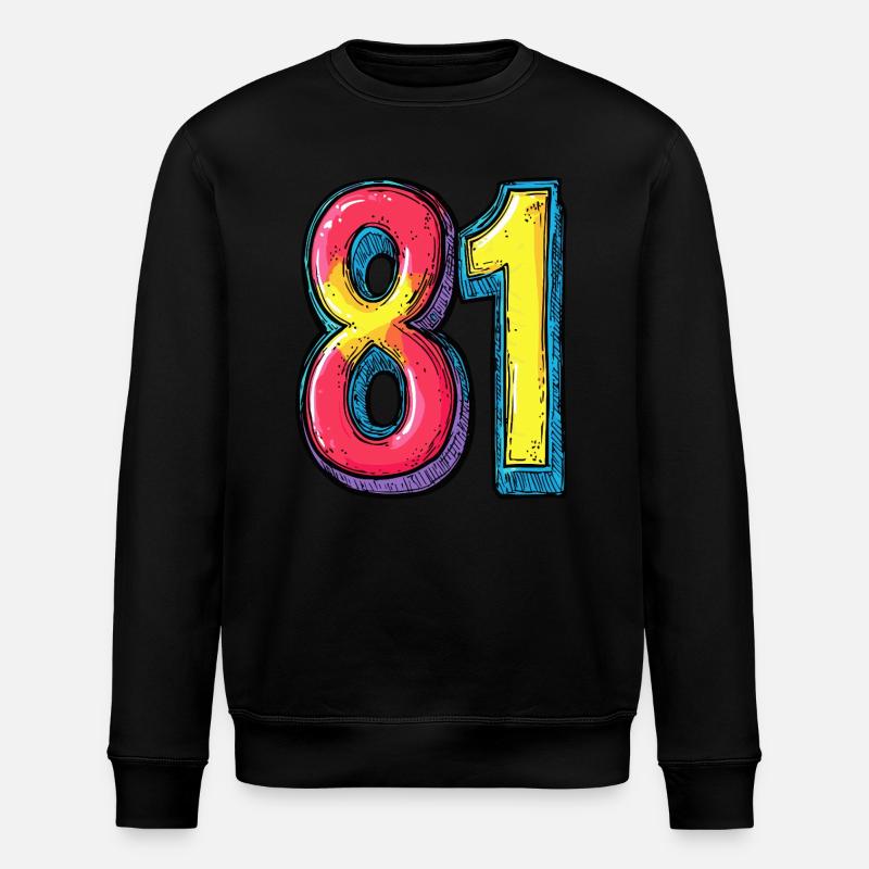 81 Symbole numérique - Sweat bio ROLLER Stanley/Stella Unisexe - noir