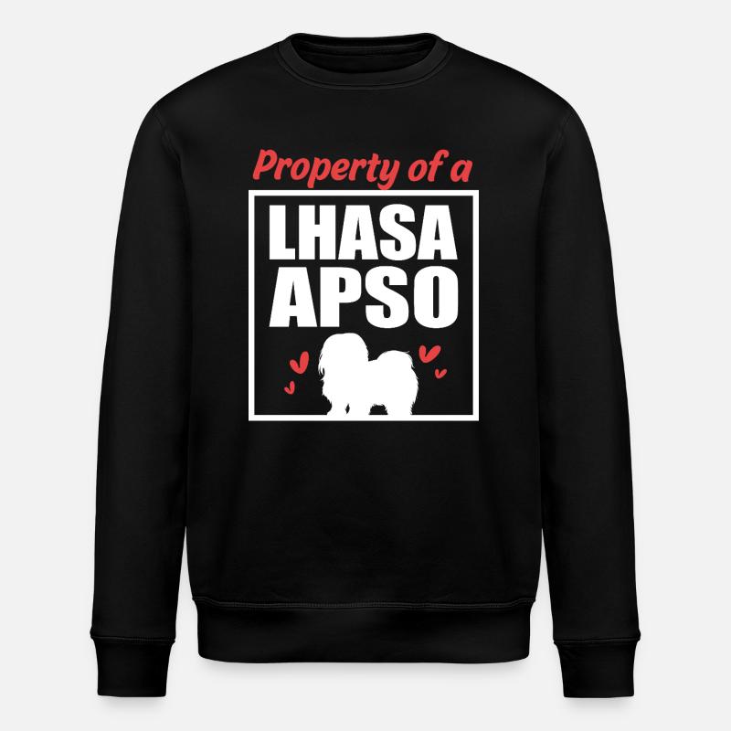 Chien Lhassa Apso - Sweat bio ROLLER Stanley/Stella Unisexe - noir