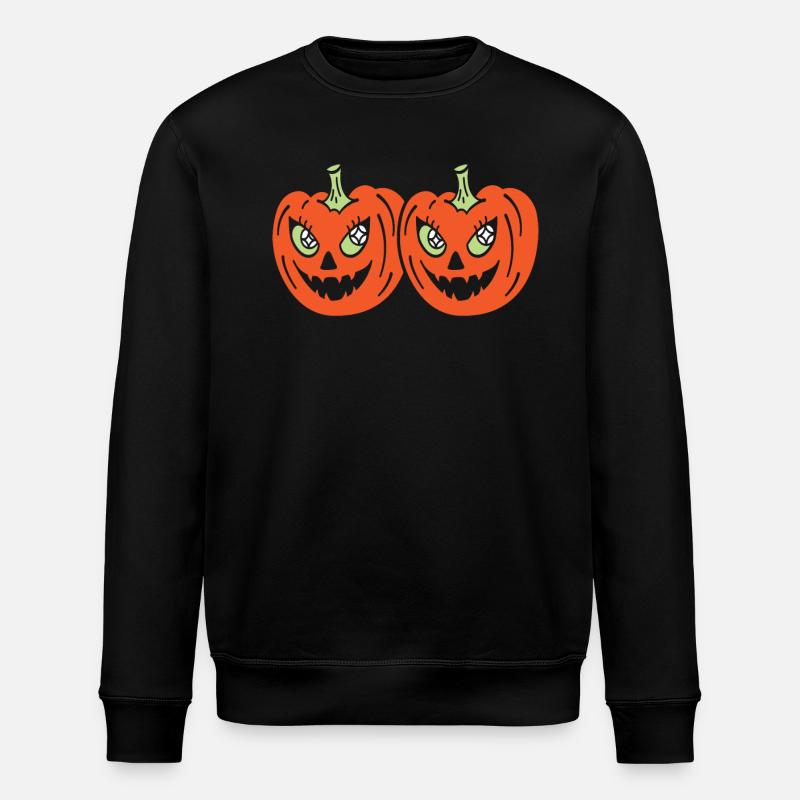 Halloween Pumpkin - Stanley/Stella ROLLER Unisex Organic Sweatshirt - black