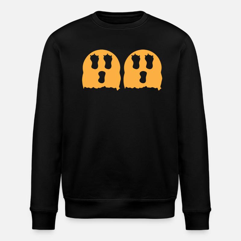 Halloween Geist Schädel - Stanley/Stella Unisex Bio-Sweatshirt ROLLER - Schwarz