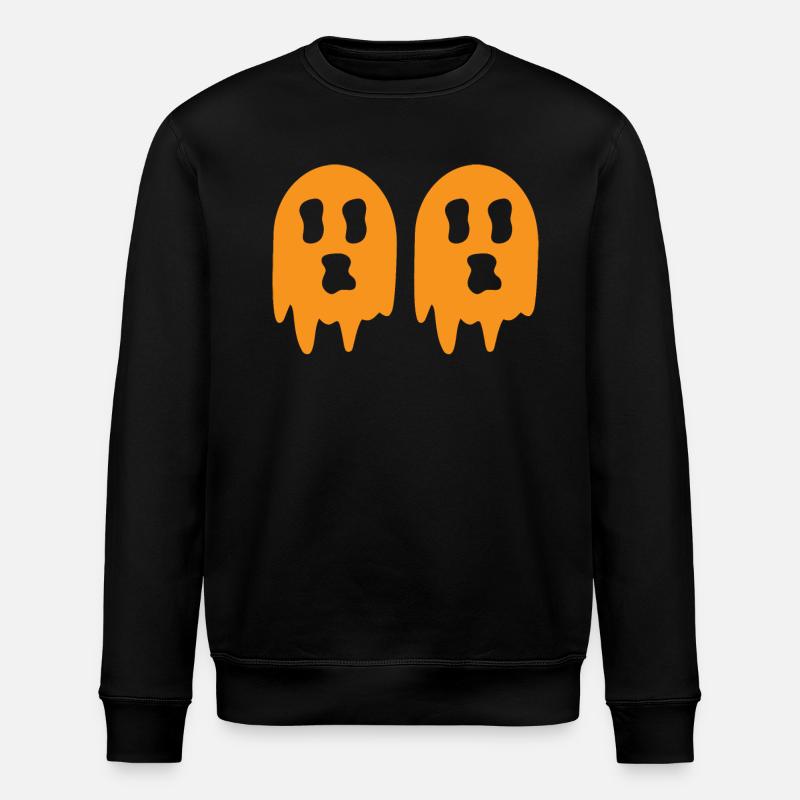 Halloween Geist Schädel - Stanley/Stella Unisex Bio-Sweatshirt ROLLER - Schwarz