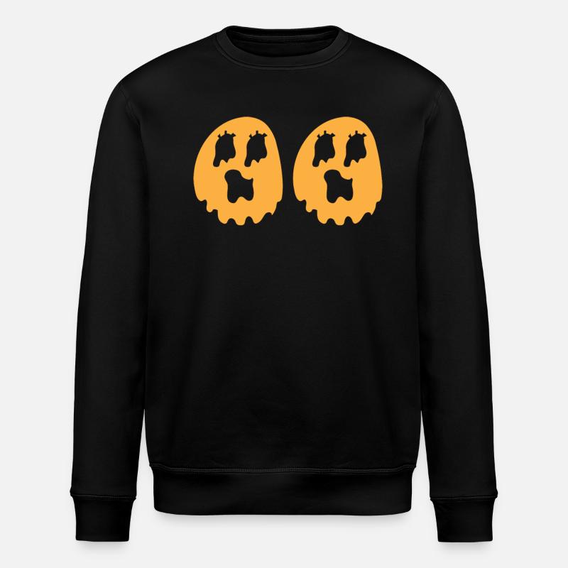 Halloween Geist Schädel - Stanley/Stella Unisex Bio-Sweatshirt ROLLER - Schwarz