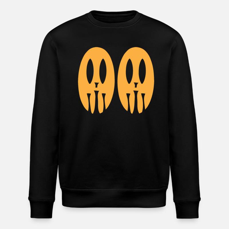 Halloween Ghost Skull - Stanley/Stella ROLLER Unisex Organic Sweatshirt - black
