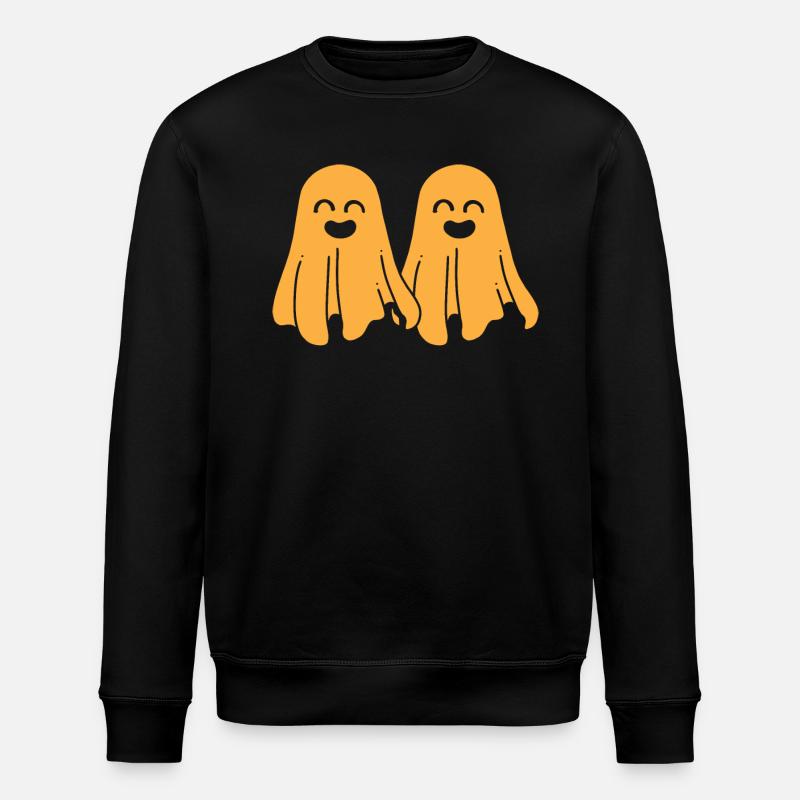 Halloween Ghosts - Stanley/Stella ROLLER Unisex Organic Sweatshirt - black