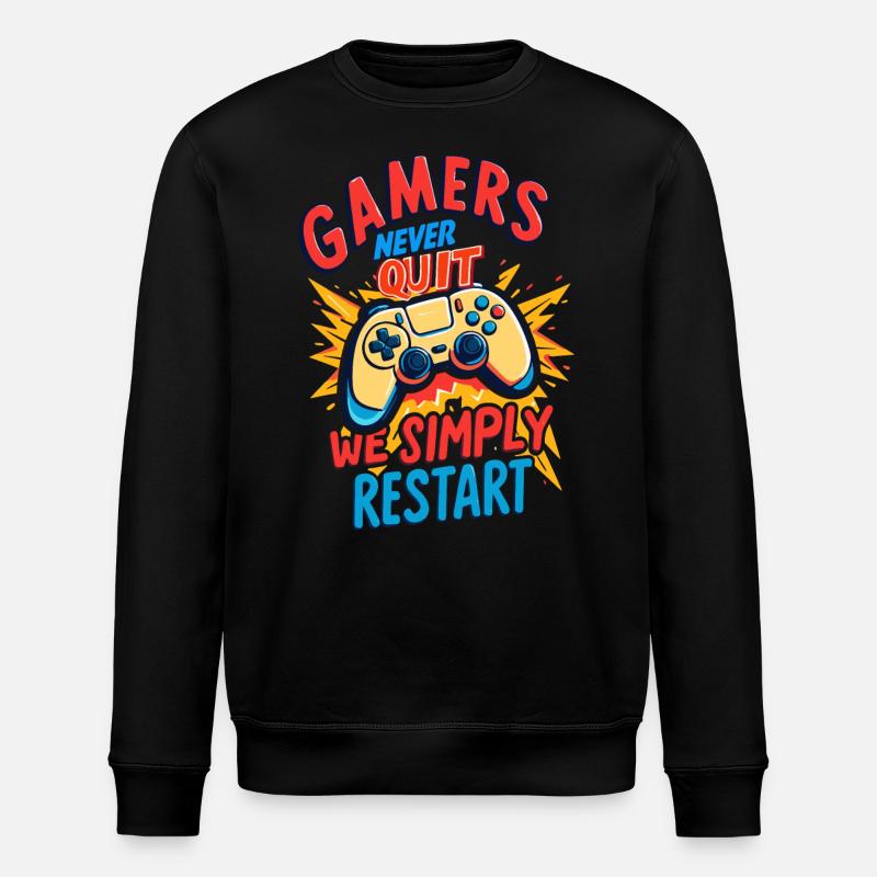 Les joueurs n’abandonnent jamais - Sweat bio ROLLER Stanley/Stella Unisexe - noir