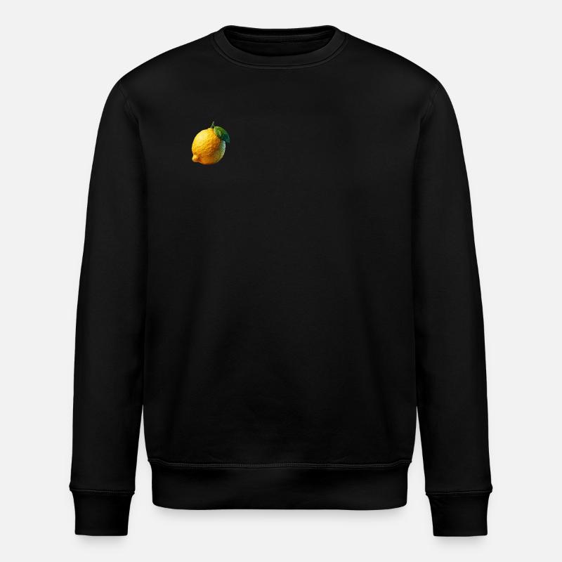 Lemon Polygon - Stanley/Stella ROLLER Unisex Organic Sweatshirt - black
