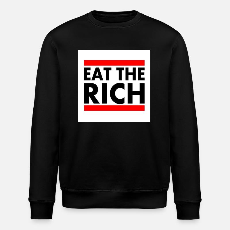 Eat the rich - Stanley/Stella Unisex Bio-Sweatshirt ROLLER - Schwarz