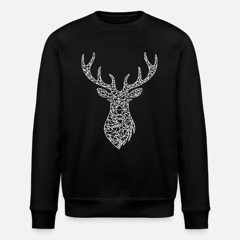 géométrique Hirsch - Sweat bio ROLLER Stanley/Stella Unisexe - noir