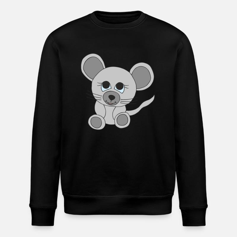 Kleine süße Maus - Stanley/Stella Unisex Bio-Sweatshirt ROLLER - Schwarz